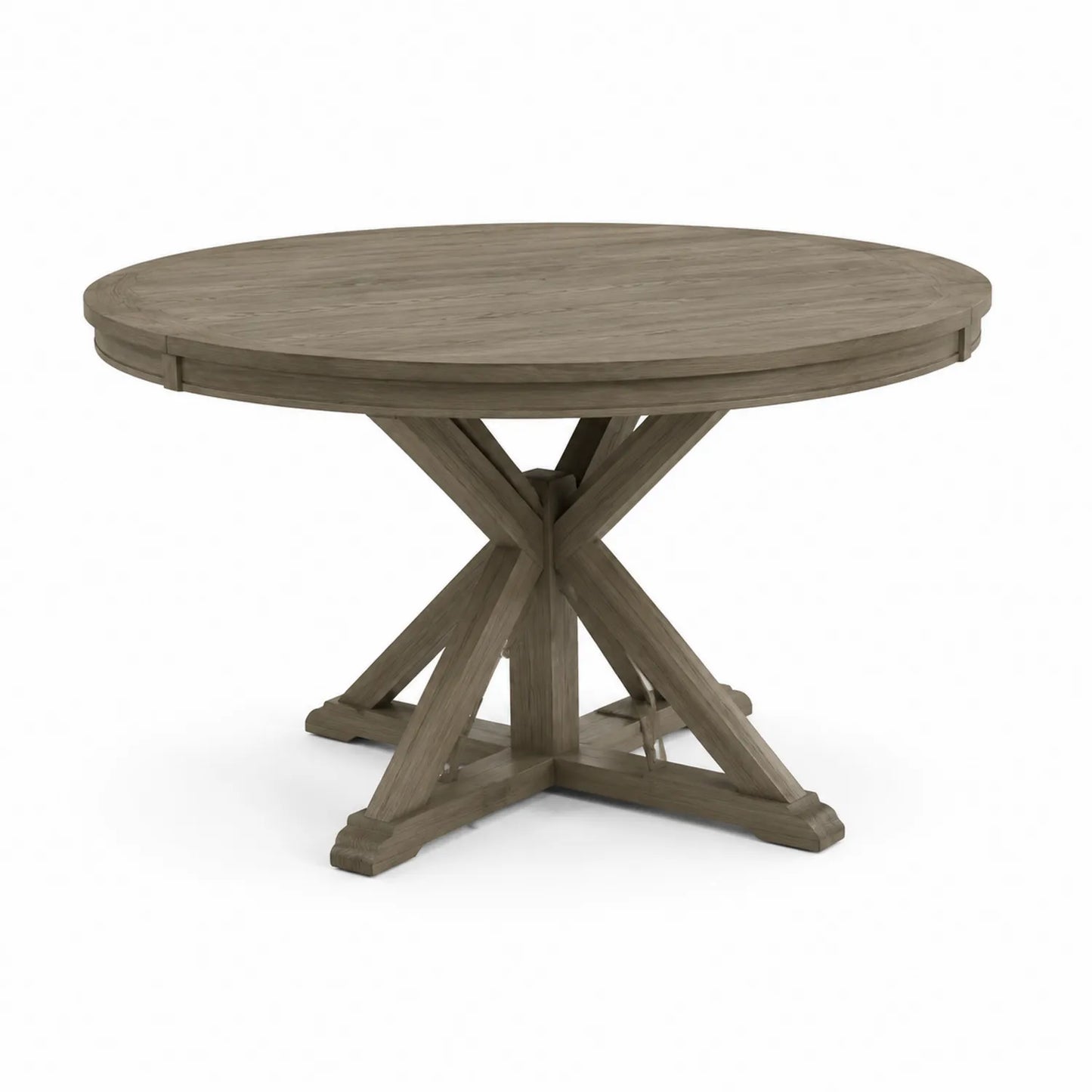 Table ronde en bois marron 120 cm