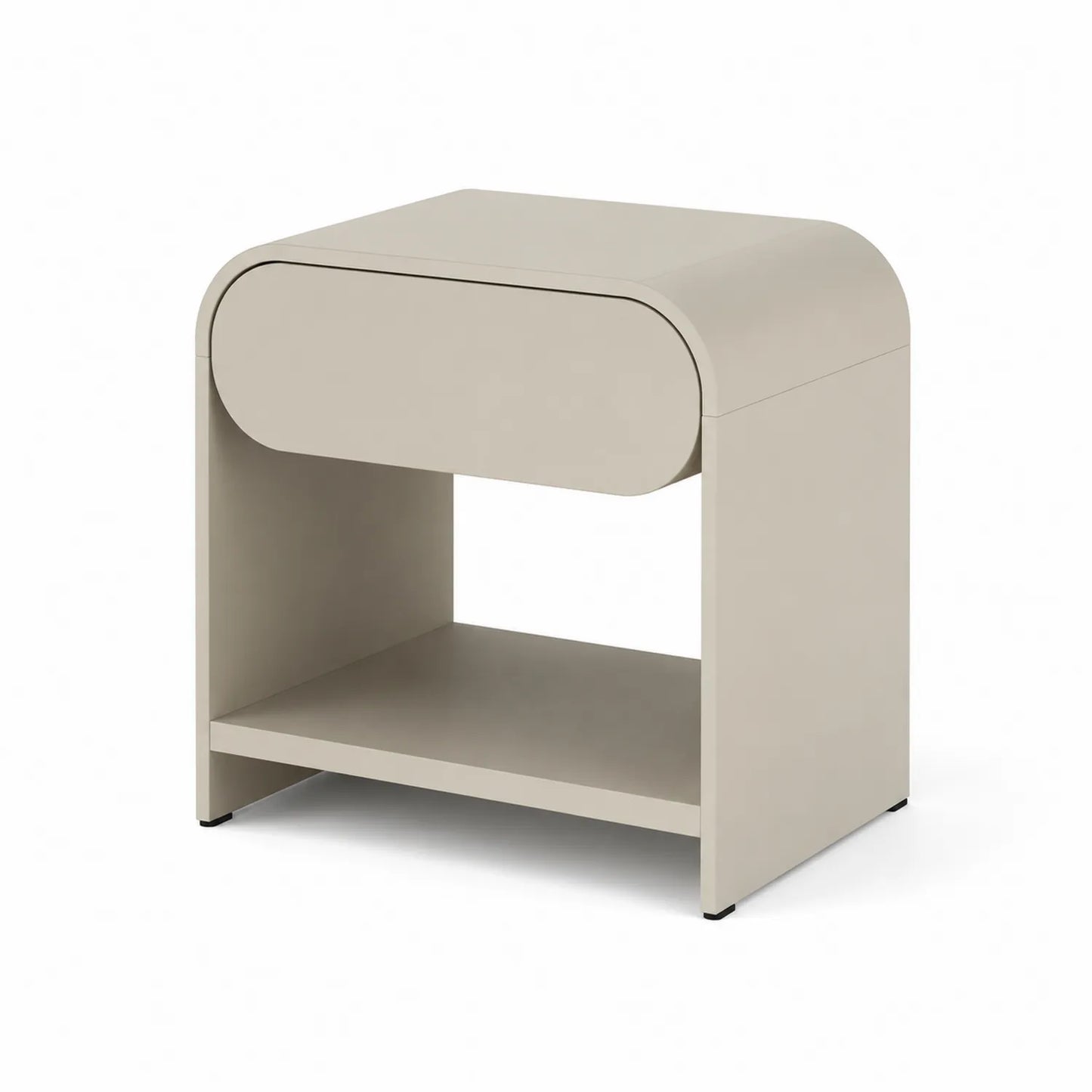 Table de chevet en bois MDF avec tiroir et étagère