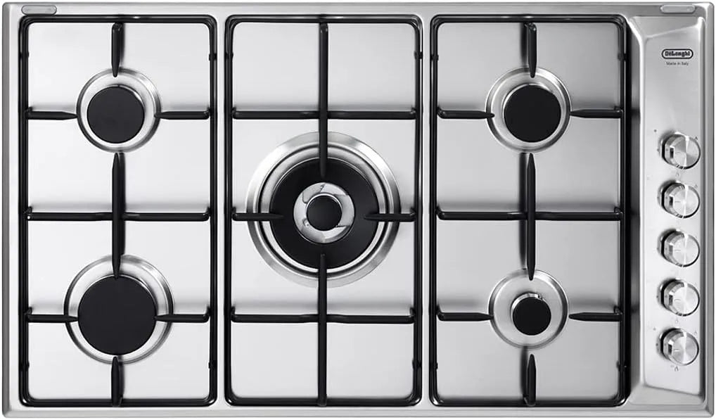 Réchaud à gaz en acier inoxydable N°5 90 cm DLI 59 DD De Longhi