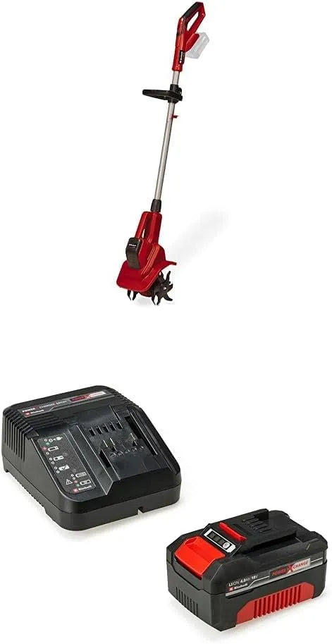Einhell motobineuse GE-CR 18, sans fil /20 Li E-Solo Power X-Change, tension 18 V, avec chargeur et batterie 4,0Ah, réglage de Vitesse, Ions Li