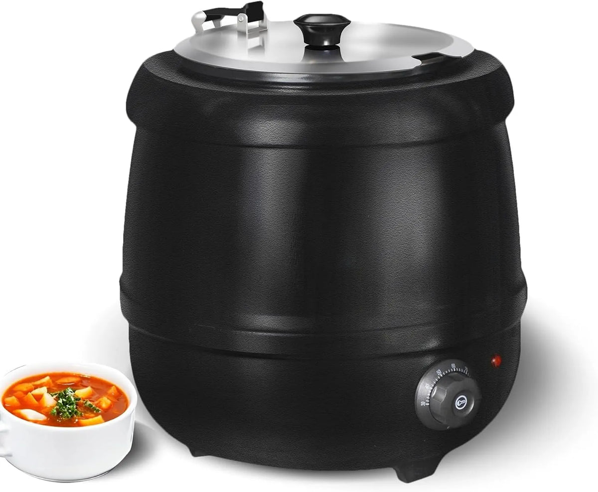 Modèle à Soupe Électrique10L lectrique10L Hakka Marmite, Température Réglable de 30 à 85 °C, Marmite Amovible en Acier Inoxydable, Buffet et Traiteur.