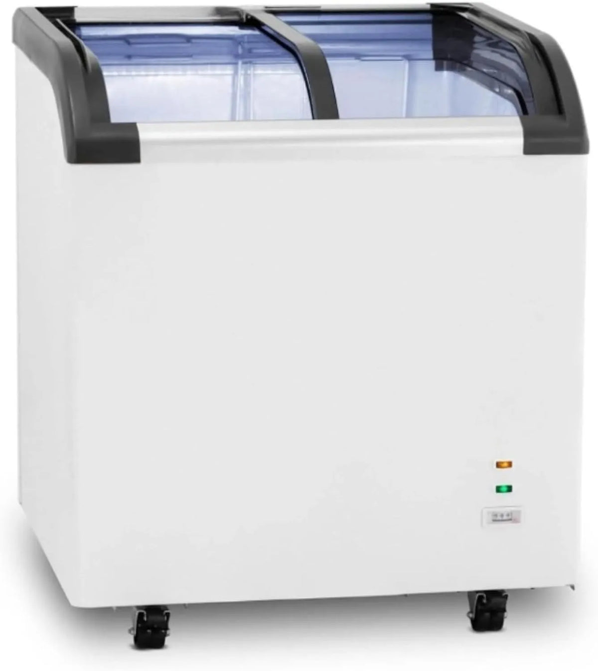 Congélateur, Vitre Inclinée Coulissante, capacité 180 Litres, Température -18°C, Compact et Pratique, Éclairage LED
