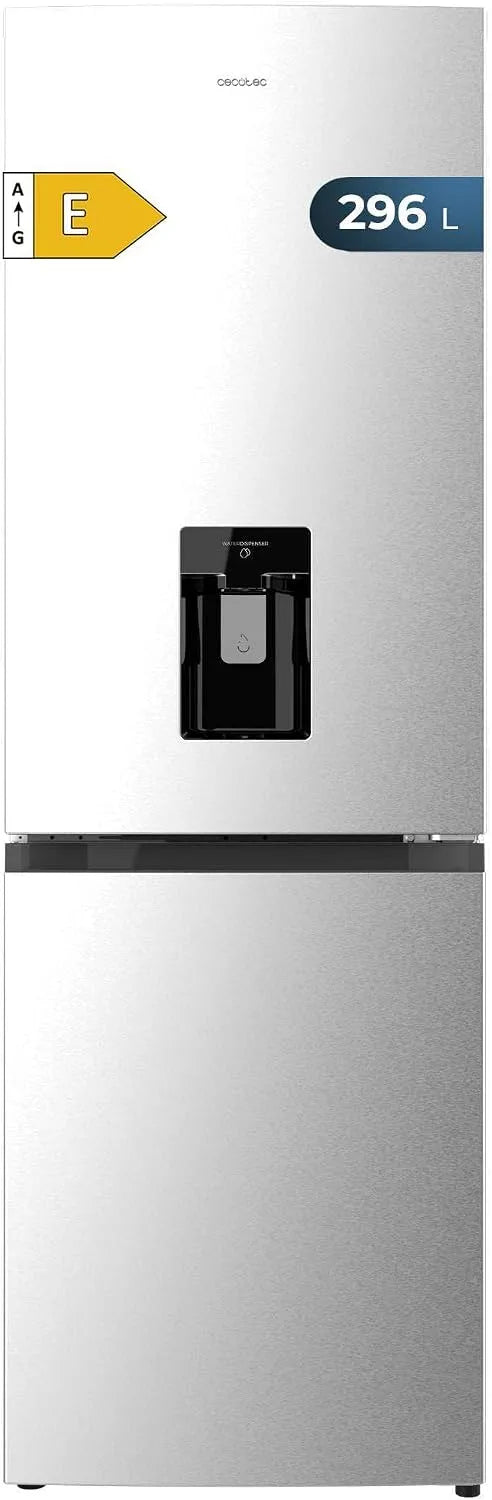 Cecotec réfrigérateur, 60cm de Largeur, FastFreezing et DeFrost, Distributeur d'Eau Intégré, Fonctions FastCooling, Intérieur LED