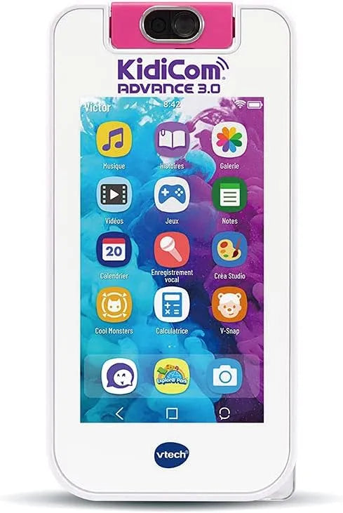 VTech, KidiCom Advance 3.0 Rose, 6/12 Ans, Portable Enfant sans Forfait Sécurisé, Contenu en Français