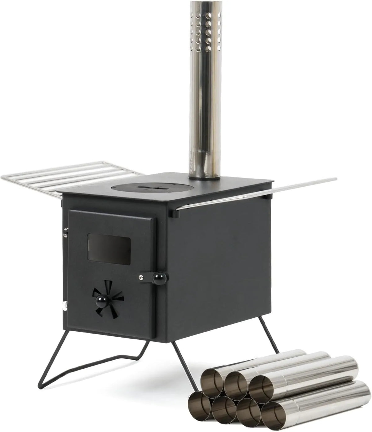 Poêle à bois, l'extérieur, dimensions 54 x 40 x 259,5 cm, CampFeuer Poêle de tente, au format au format portable pour le camping