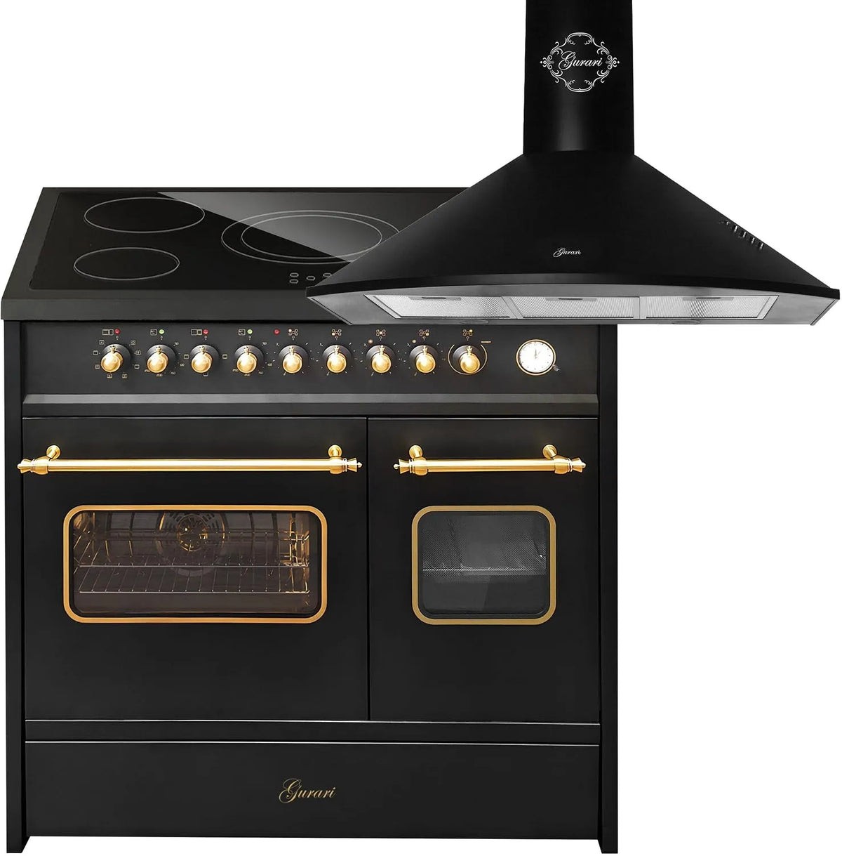 Cuisinière GCH 046, double four + hotte aspirante 90 cm