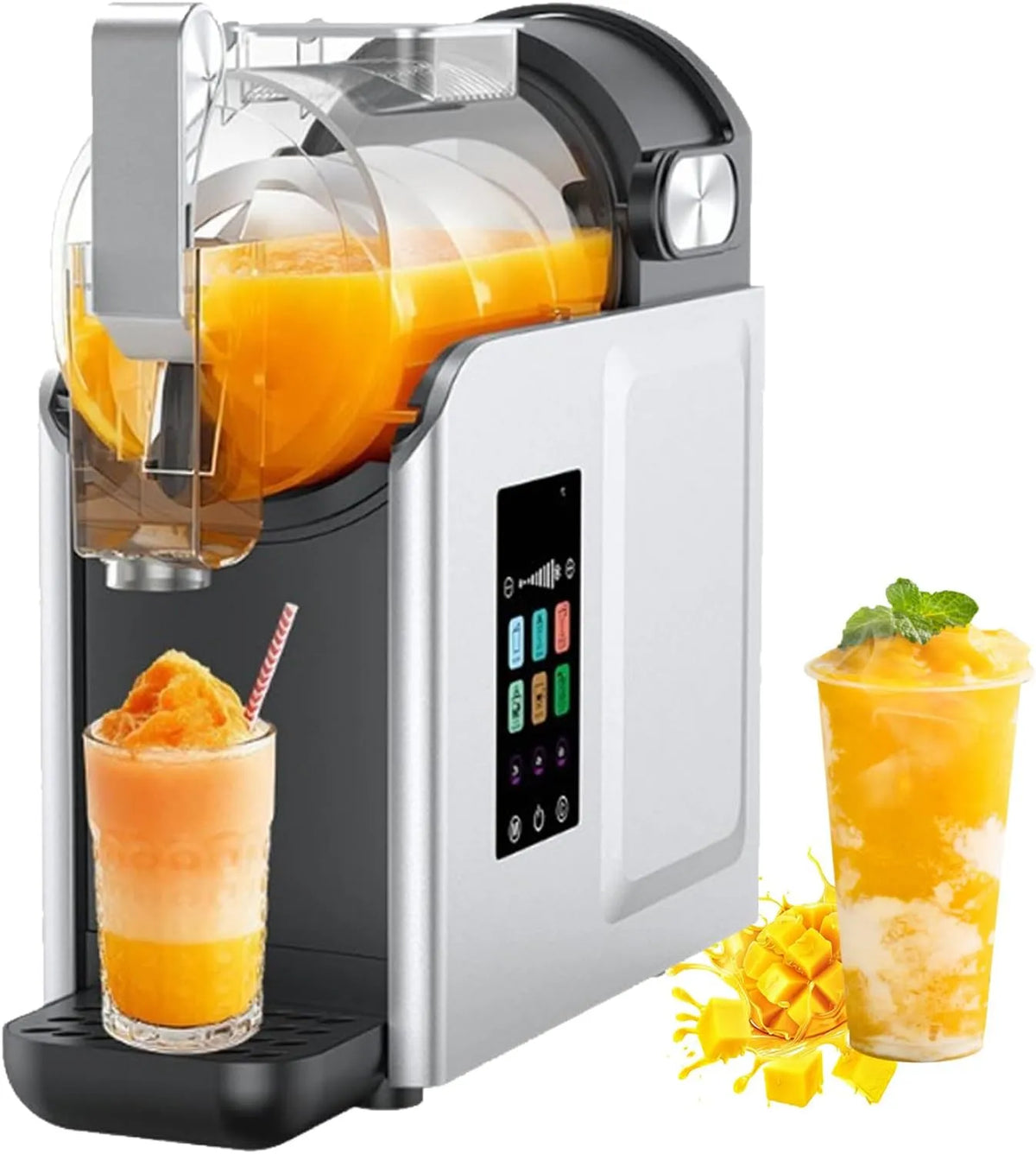 Granita Machine à, capacité 2 L, 6 Programmes Prédéfinis, Glaces à L'italienne, Sans Glace, Pour Milkshakes, Frappés Et Jus Glacés