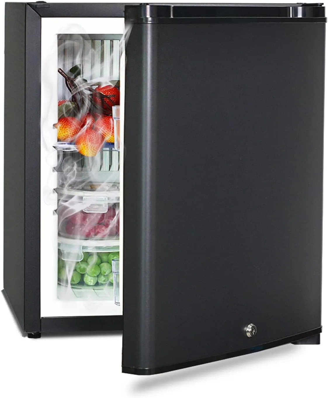 Four, Smad Frigo 12V, Petit Frigo pour Camping car Van Caravane Camion Fourgon, capacité 30L, avec Serrure, Porte Réversible, sans Bruit