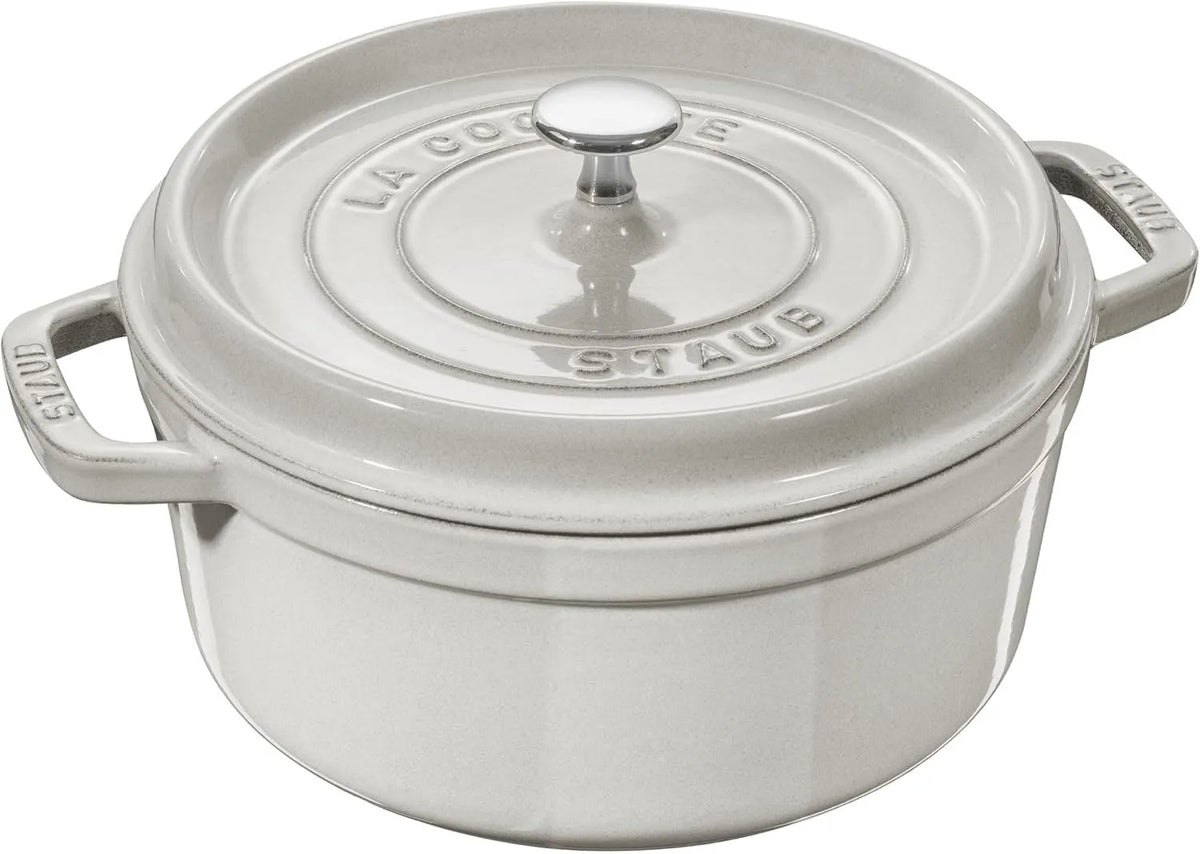 Cocotte STAUB, largeur 24 cm, Ronde Truffe Blanche, Taille