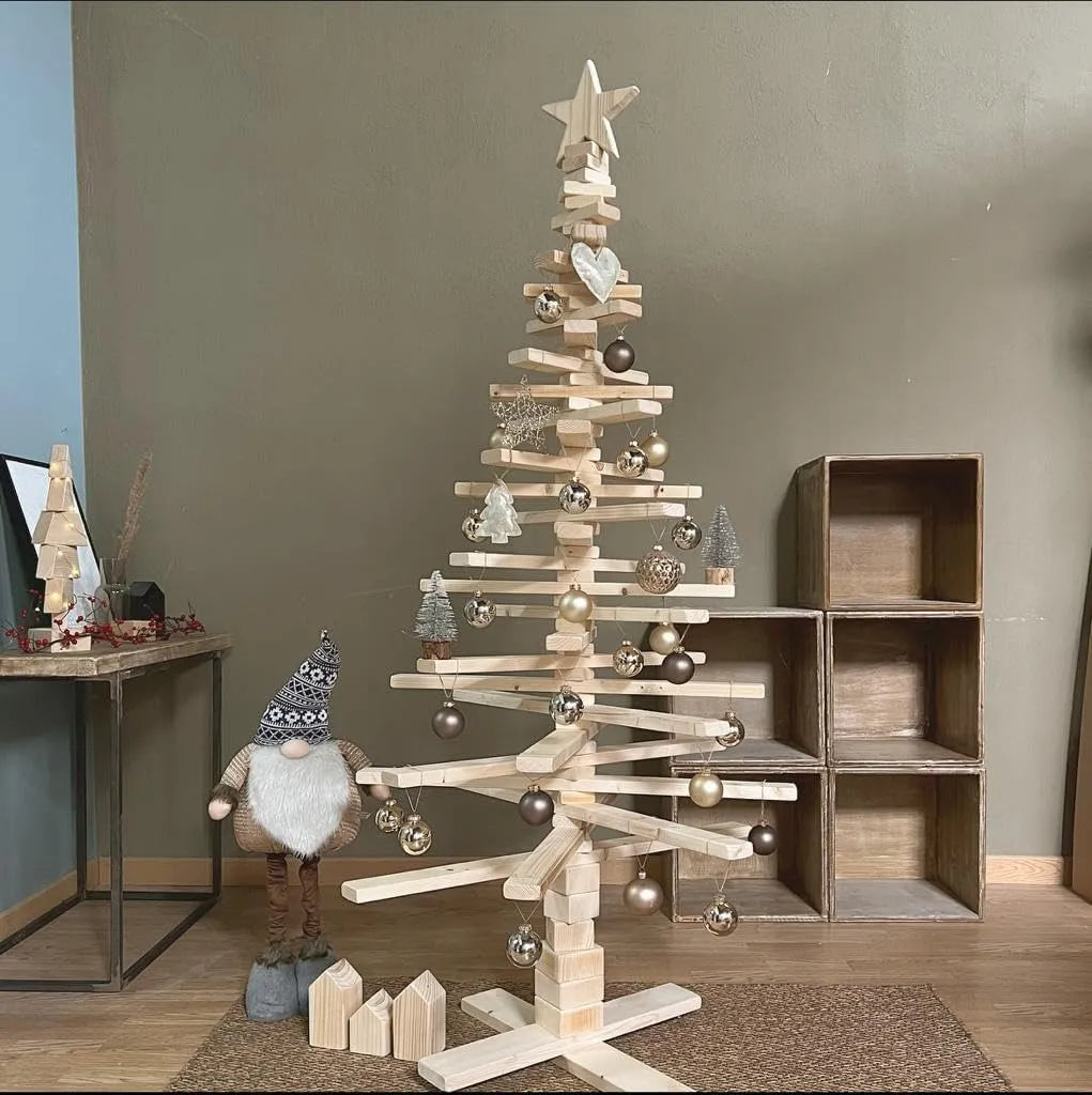 1,50 m Sapin de, Noël en bois naturel
