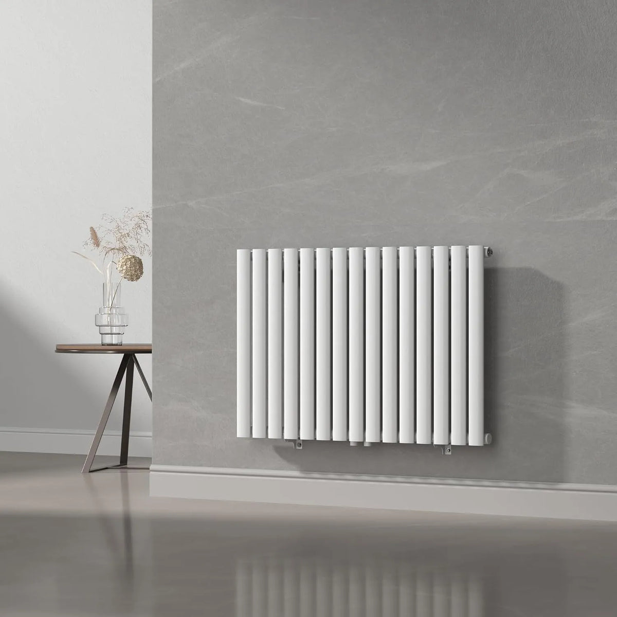 Radiateur neu.haus, R, à Panneau Simple Design Plat Chauffage Central pour Salon Chambre Salle de Bain 653 W Acier 60 x 90 cm finition blanche