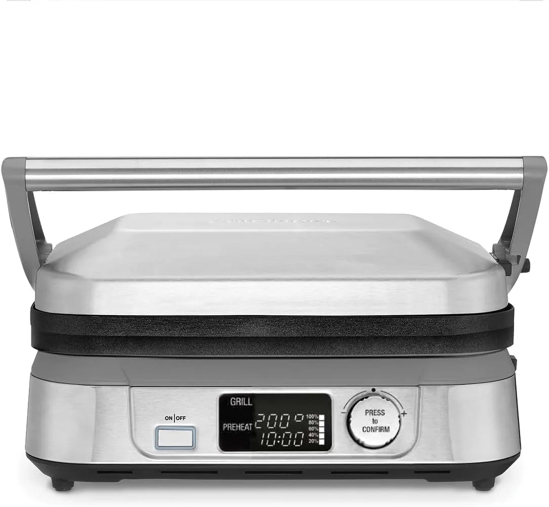 Cuisinart 6-en-1 Grill, Griddle & Gaufrier Grill de contact, Plaques à gaufres, Plaques réversibles antiadhésives, Affichage numérique, SearBlast