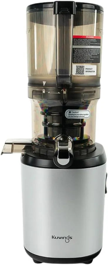 Extracteur de jus AUTO6 Kuvings |, Mains libres, Silver, Panier 1,7L, Découpe automatique des fruits et légumes entiers, Nettoyage facile