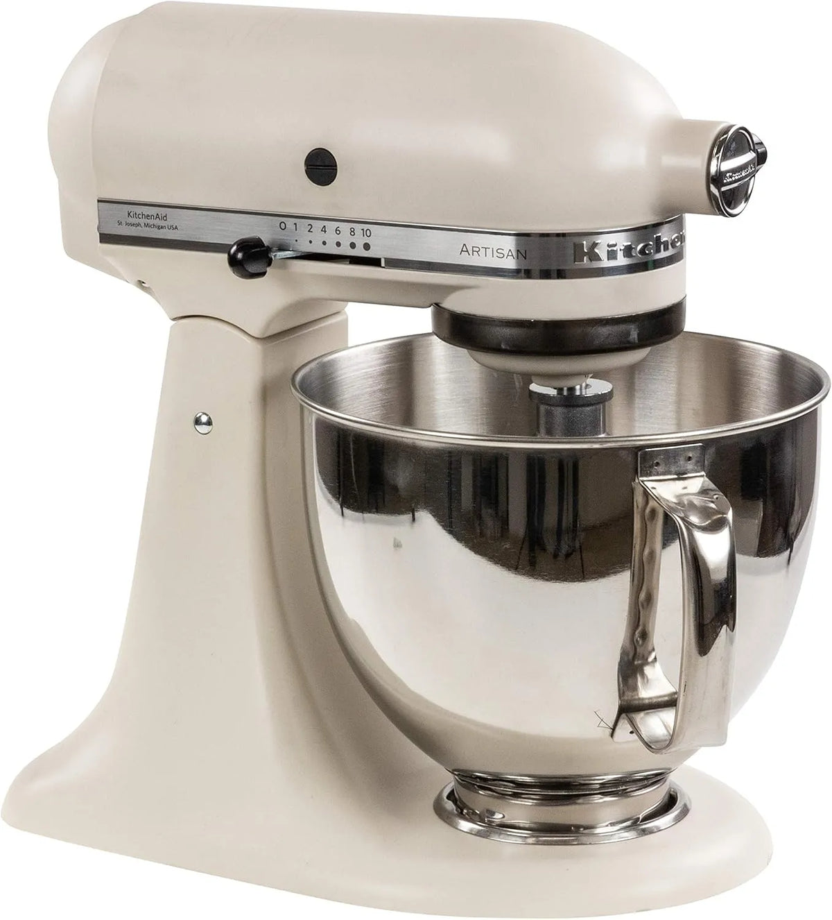 KitchenAid robot pâtissier, Batteur avec 5 accessoires et 2 bols inox de 4,8 et 3 L, Artisan, Robot cuisine multifonctions à tête inclinable