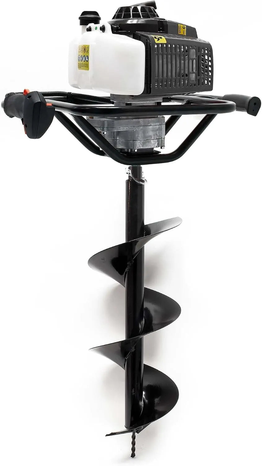 Wiltec perceuse, Moteur 2 temps 2,2 kW 3 CV, Cylindrée 63 cm³, Vis sans fin incluse de 200 mm, Kit Tarière thermique à essence