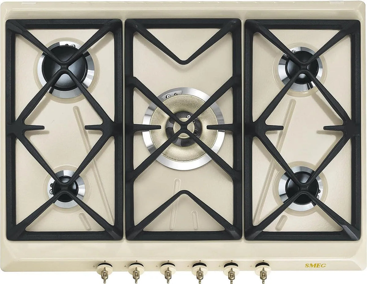Smeg plaque de cuisson SRV876POGH, de cuisson à gaz