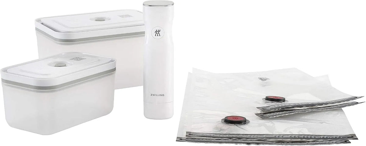 Pompe 7pcs, L + 4 sacs, + 2 Boîtes rectangulaires M, ZWILLING Set complet sous-vide, plastique