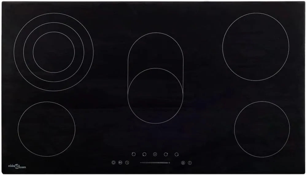 VidaXL plaque de cuisson, de Cuisson Céramique 5 Brûleurs Contrôle Tactile Table de Cuisson Chauffante