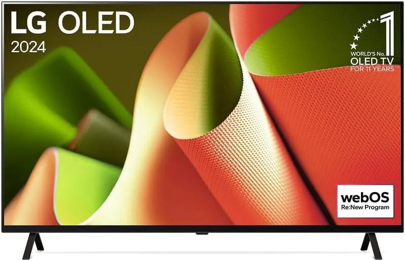 LG modèle OLED65B4E, largeur 164 cm, Processeur α8 AI 4K, Alexa, TV OLED 2024, Dolby Vision & Atmos