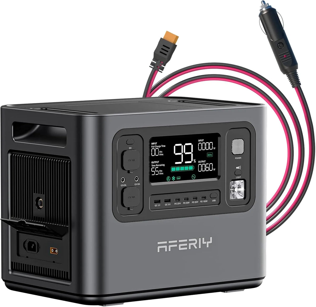 Electrique Portable AFERIY Generateur, Batterie Nomade 2048Wh, Charge Rapide, CC, Écran LCD, Voyage, puissance 2400W, USB, Panne de Courant