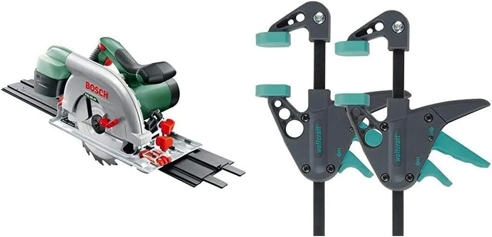 Bosch Scie circulaire filaire PKS 66 AF 3455100-2, puissance 1600W, livrée avec lame de scie bois, emballage carton, rail de guidage