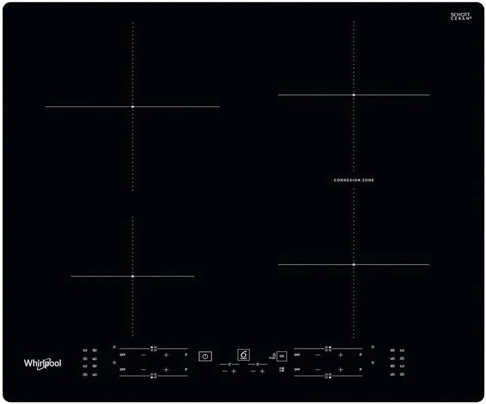 Whirlpool modèle WBB8360NE, Dessus à induction