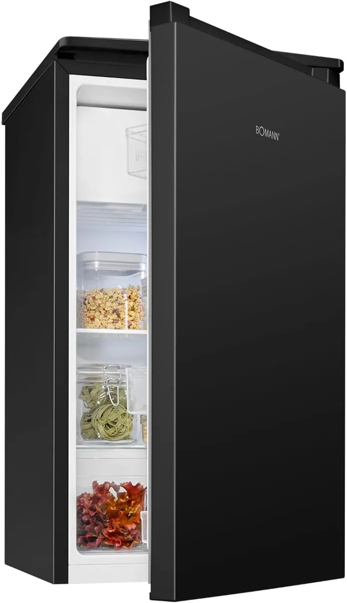 Bomann réfrigérateur, 2 étagères, congélateur, petit, mini, KS, capacité 91 litres, 0~8 °C, compartiment à légumes