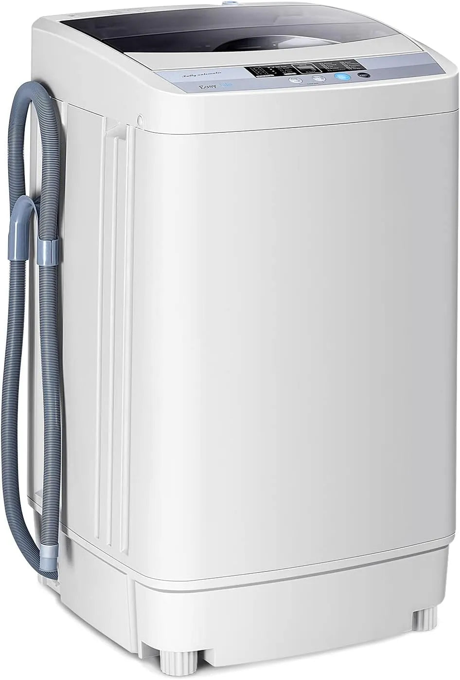 Lave-linge GYMAX, Mini Machine à Laver 4,5 KG, 10 Programmes, Pompe de Vidange, 8 Niveaux d'Eau, Automatique, avec Affichage LED, pour Maison, Camping