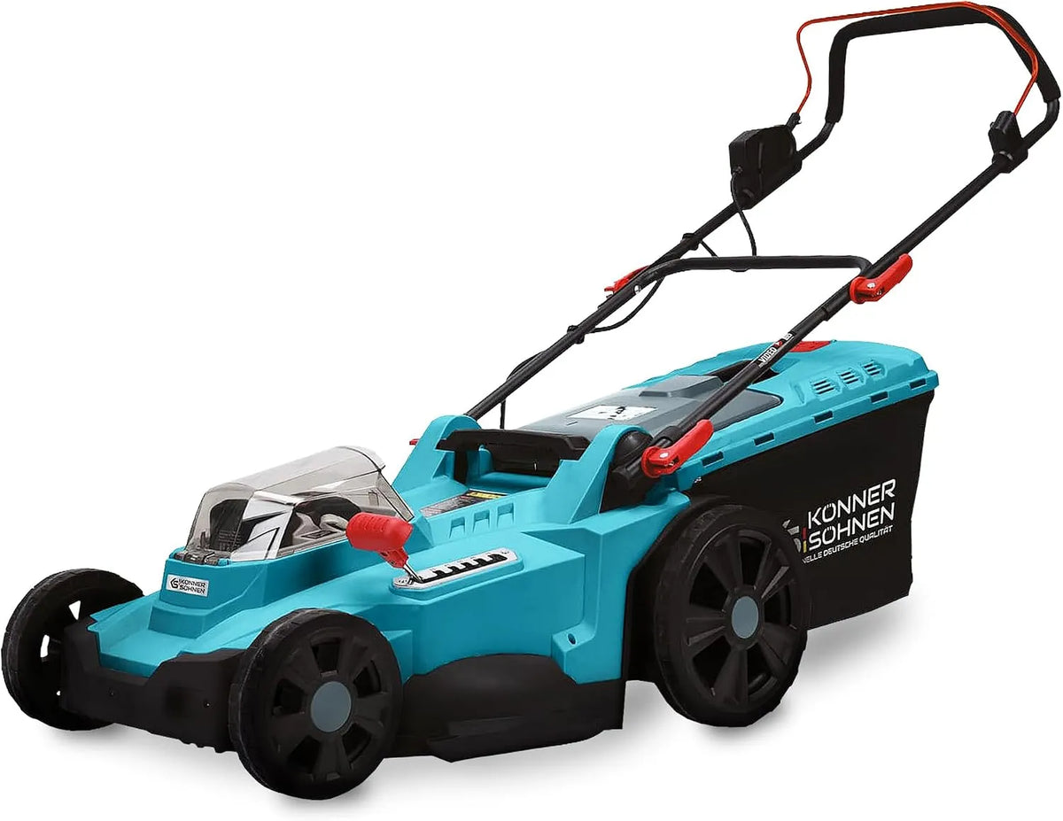 Tondeuse 43LM-40V, Largeur de Coupe 430 mm, Panier à Herbe 50 l, 6 Positions, Fonction de Mulching, Tension 40 V, Hauteur de Coupe 25-75 mm