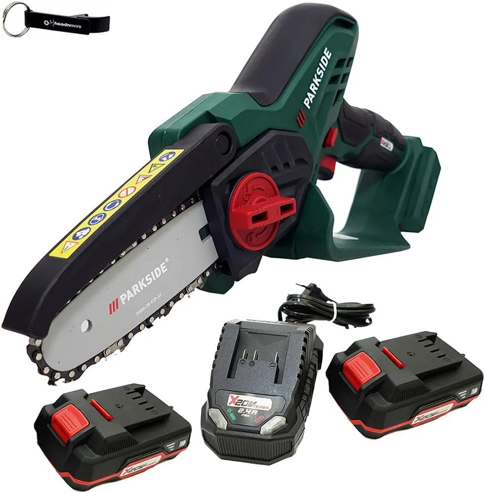 Parkside HEADNMORE Coupe-bois sans fil 20 V + porte-clés HEADNMORE PAGHS 20, batterie 2 x 2 Ah