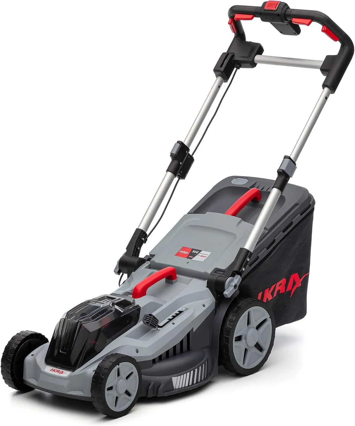 Bosch tondeuse 3in1 IB-LM 43 30-75mm, IKRA 36V -mulcheuse, surfaces jusqu'à 600m², largeur de coupe 43cm, hauteurs de coupe, compatible