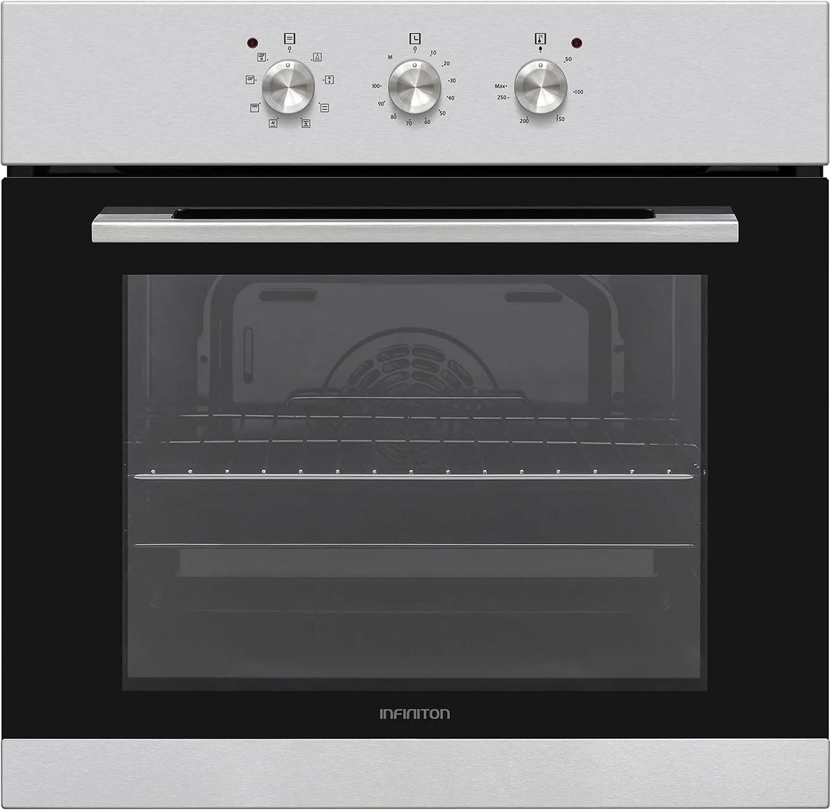 Four électrique B698 INFINITON, multifonction inox 70 litres 3000 W 60 cm de hauteur 8 fonctions Double vitrage classe énergétique A