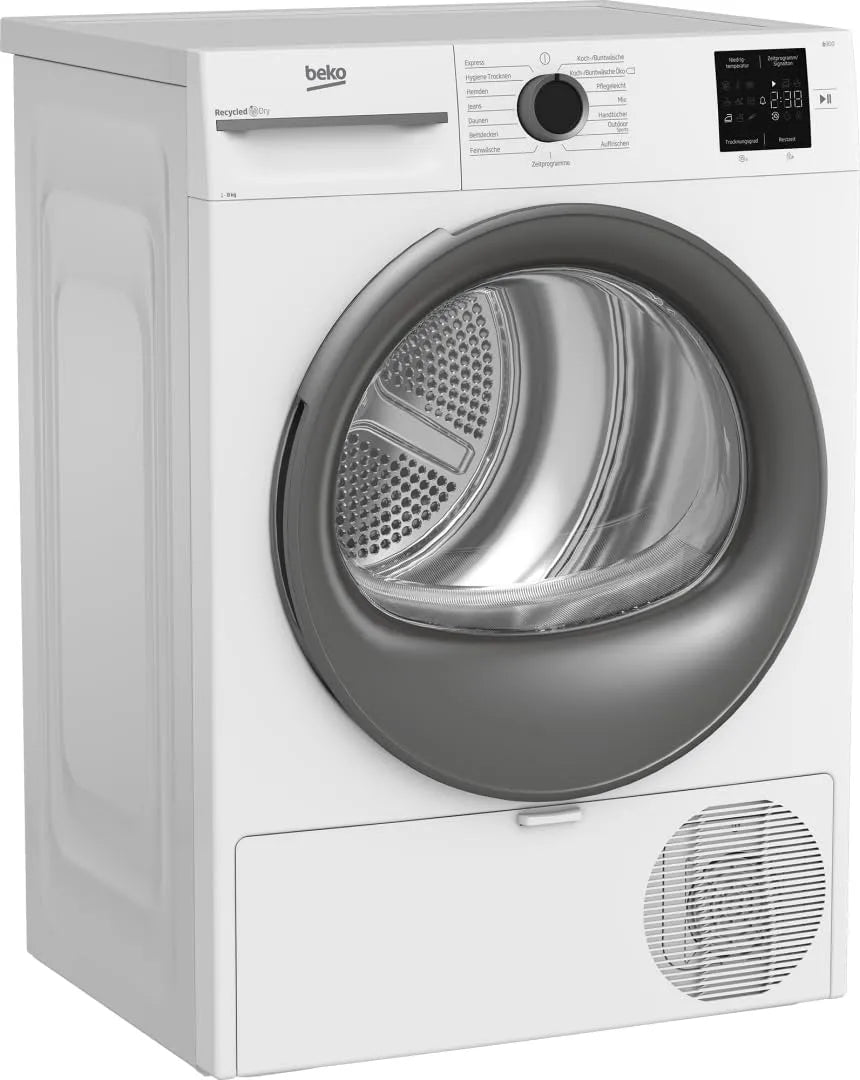 Beko pompe BM3T38210W1, Sèche Linge à Chaleur 8 kg Hypoallergénique, Séchage Hygiène & Rafraîchissement Hygiène 15 Programmes Express finition blanche