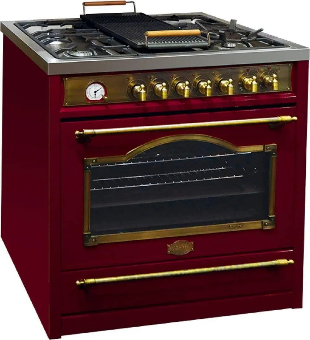 Cuisinière HGE 93555 Kaiser, RotEm électrique à gaz rétro 90 cm Range Coocker