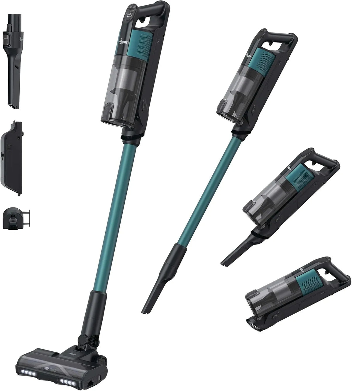 Hoover aspirateur HF3 110AW, 60 Min Autonomie, Mode Turbo, Multi-Sols, Position Parking, Core Balais sans Fil Puissant Léger, HF3CZ10H
