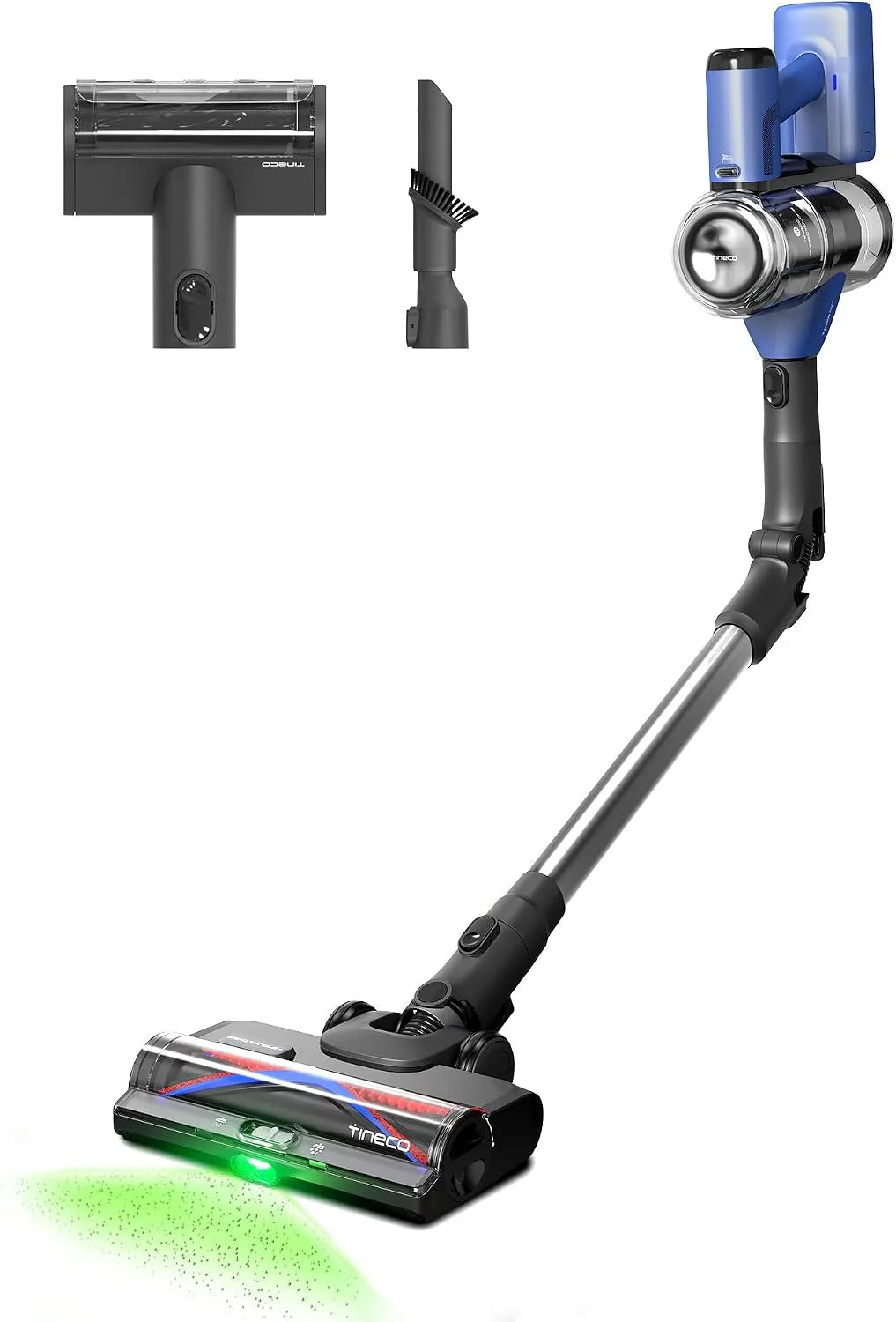 Aspirateur balai S50 200AW, Tineco Pure One Pro sans Fil, Autonomie 95 Min, Tube Pliable à 180°, Eclairage LED Vert à 120°, Aspiration