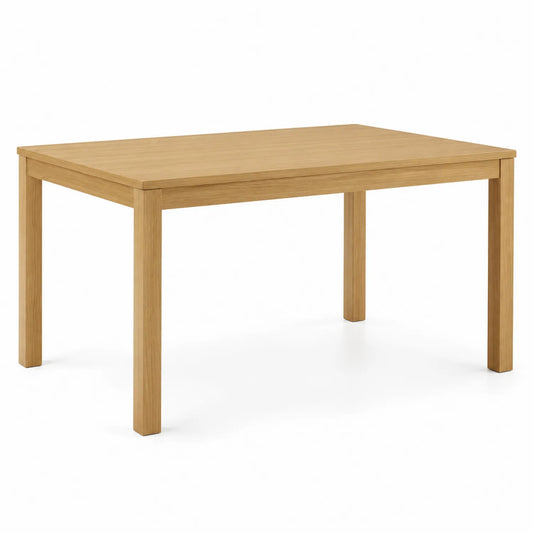Table de salle à manger rectangulaire en bois de chêne 150x90x75 cm