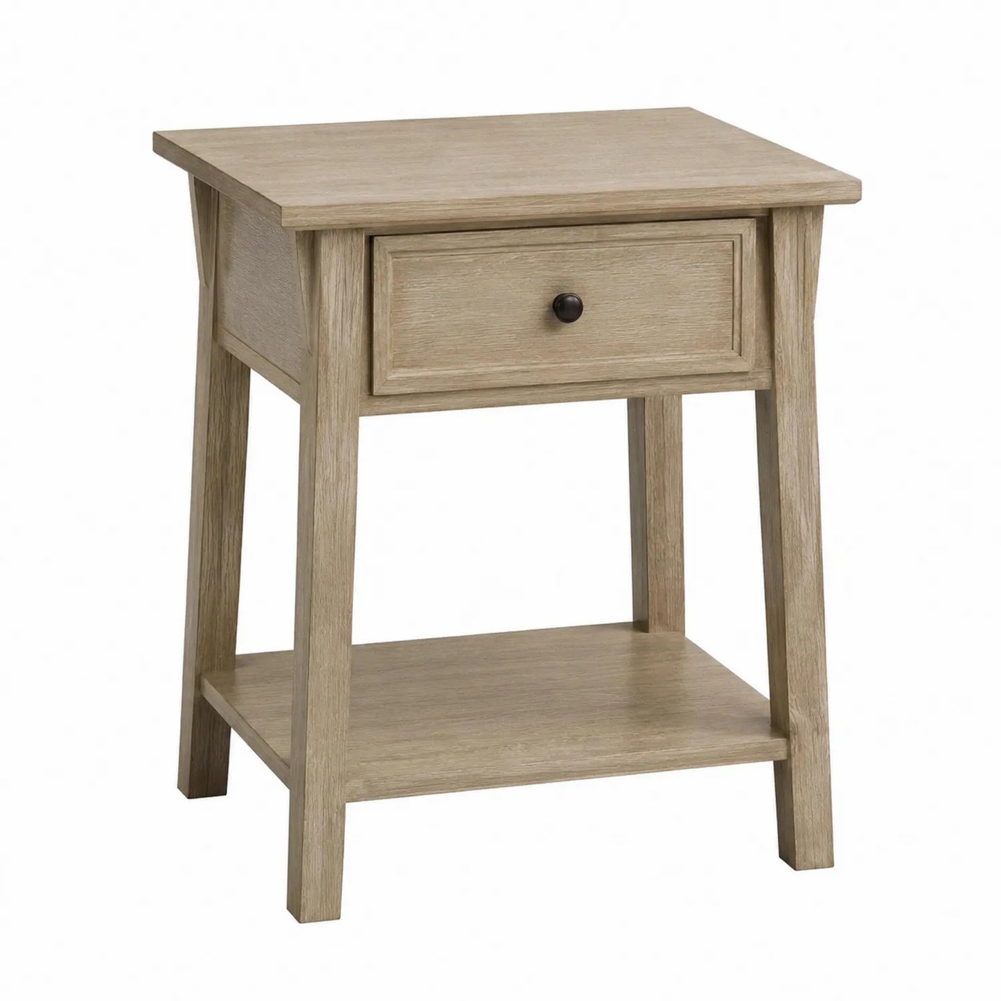 Table de chevet en bois de chêne avec tiroir 45x35x60 cm