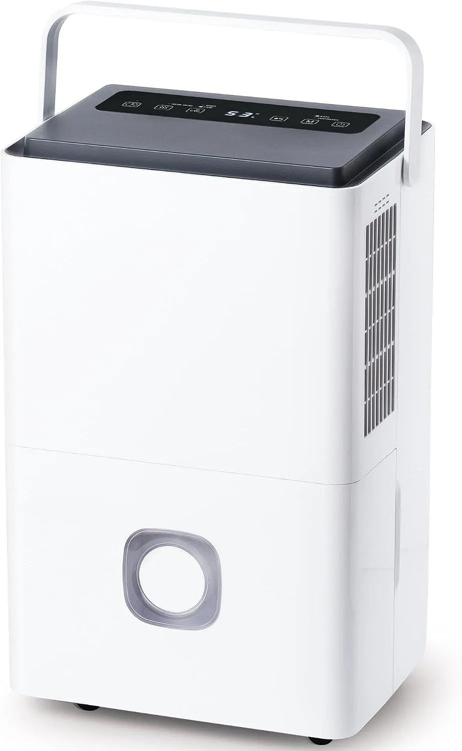 Déshumidificateur 24H, Réservoir 4.5L, Minuterie, Chambre, Salle de Bain, d'Air Électrique 65L, Jour: Portable Drainage Continu, Sous-Sol