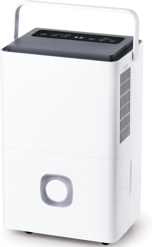 Déshumidificateur 24H, Réservoir 4.5L, Minuterie, Chambre, Salle de Bain, d'Air Électrique 65L, Jour: Portable Drainage Continu, Sous-Sol