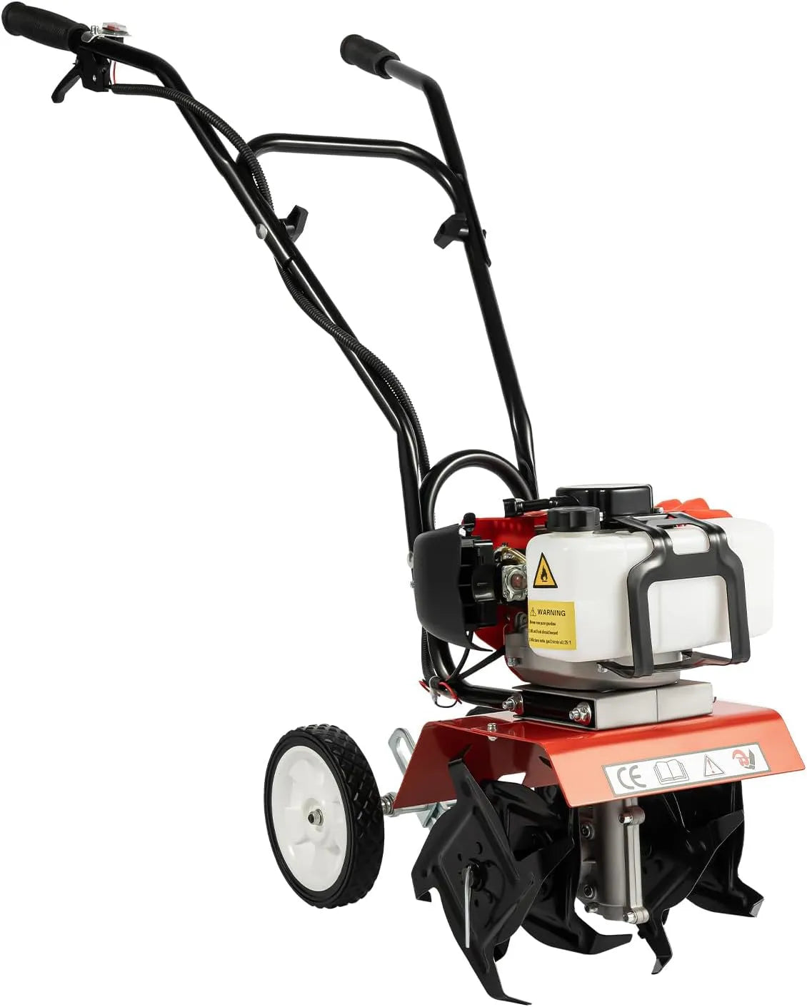 Motoculteur, largeur de travail 30 cm, capacité 4 lames en acier, vitesse, essence 52cc fraise sol jardin avec moteur 2 temps de 1700 W, 2,3 ch