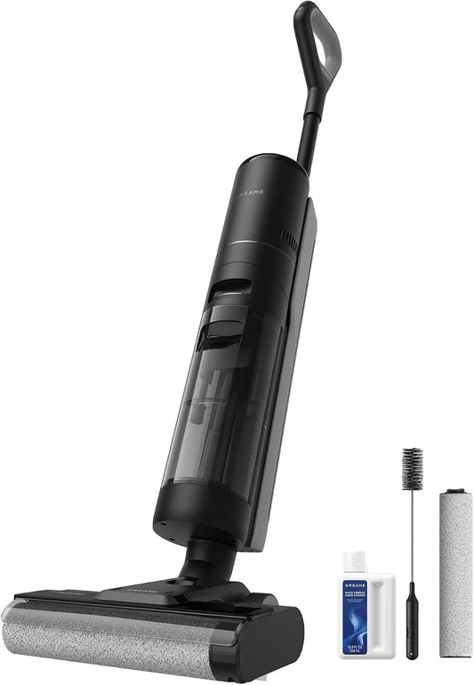 Dreame aspirateur H12S, Eau et Poussière, Séchage àl'air Chaud, Laveur de Sol Intelligent sans Fil pour Sols durs