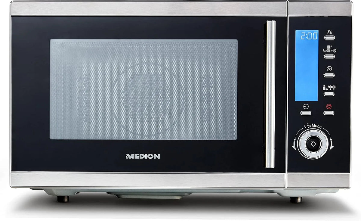 Gril MD 15501, MEDION Four micro onde avec, capacité 25 L, puissance 900 W, grill 1100 W, air chaud 2500 W, 10 programmes automatiques