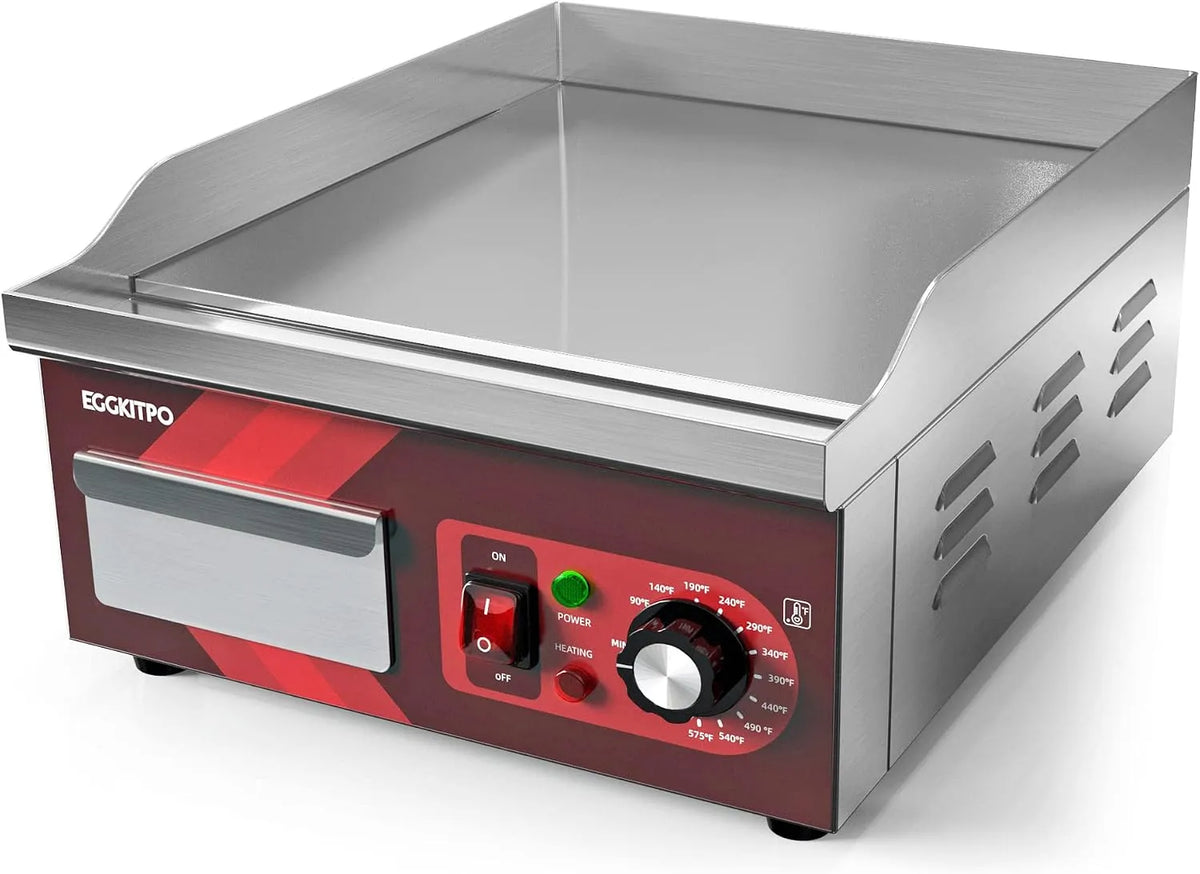 Plaque de cuisson EGGKITPO, de cuisson électrique 14 pouces de cuisson plate antiadhésive Plaques de cuisson