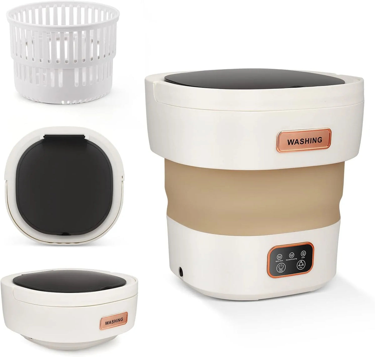 Lave-linge, 3 modes de nettoyage en profondeur, mini modernisée avec capacité de 15 litres, portable