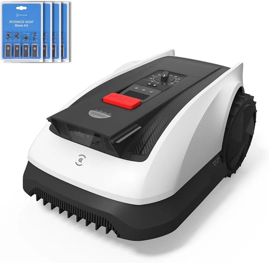 Ecovacs tondeuse O800, 0,7 m, sans Fil, Cartographie Automatique, Tonte Précise des Bordures, Goat RTK Robot avec 4 Kits de Lames, Pente 45%