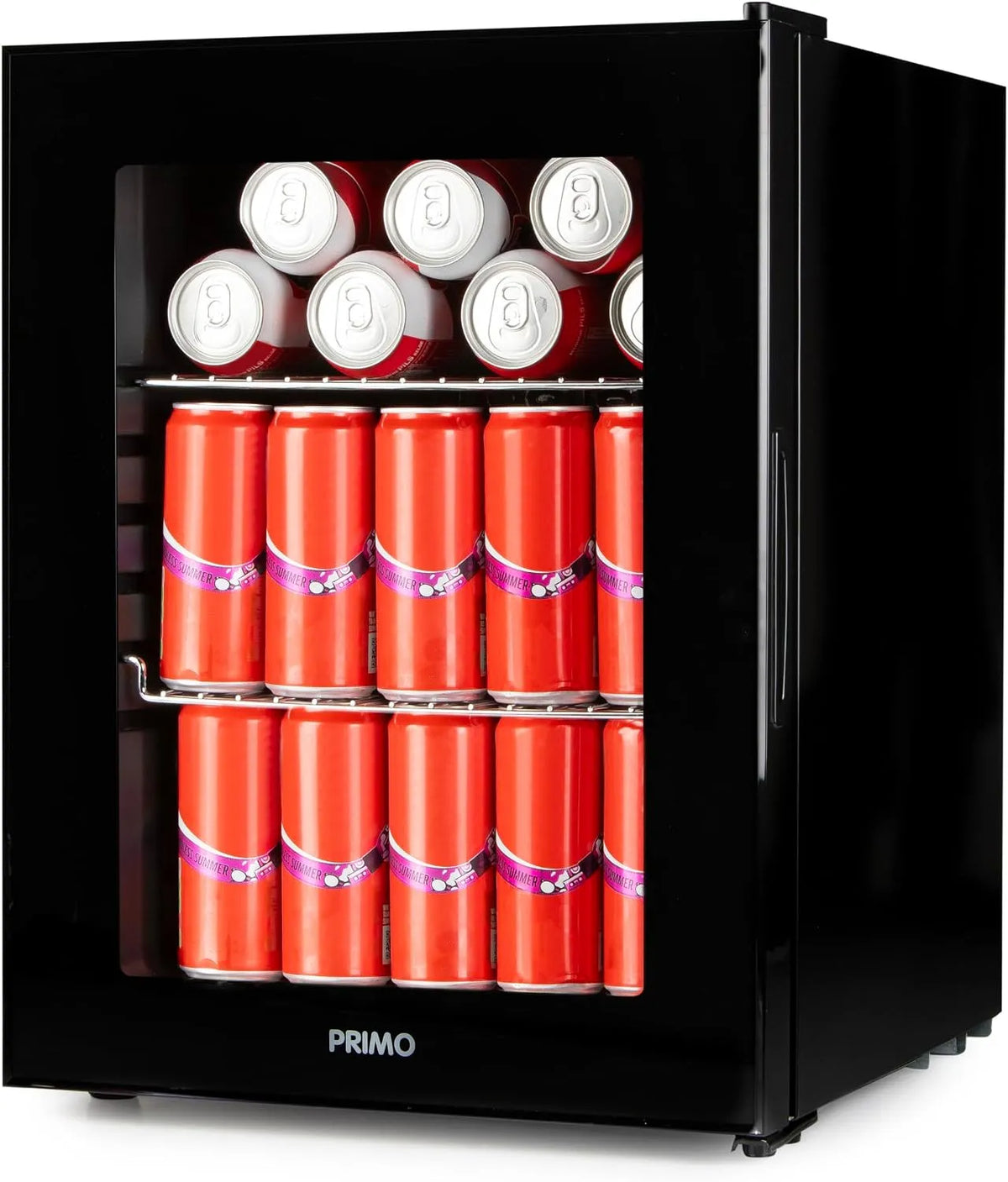Réfrigérateur PR193BC PRIMO, capacité 33L, à boissons, Minibar, Porte vitrée, Pose libre, finition noire