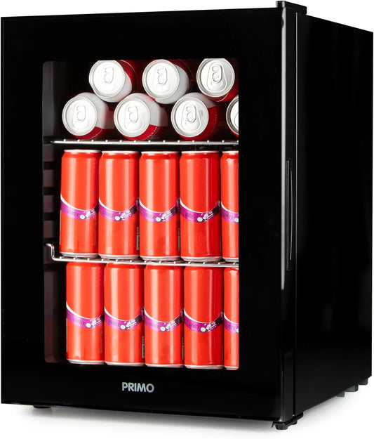 Réfrigérateur PR193BC PRIMO, capacité 33L, à boissons, Minibar, Porte vitrée, Pose libre, finition noire