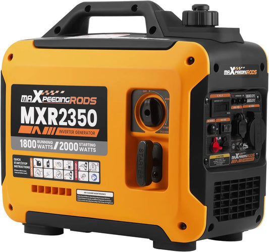 MaXpeedingrods 2000W Generateur Electrique Groupe Electrogene Inverter Silencieux Essence 4 Temps, avec Prises USB et 230 V, Affichage Numérique