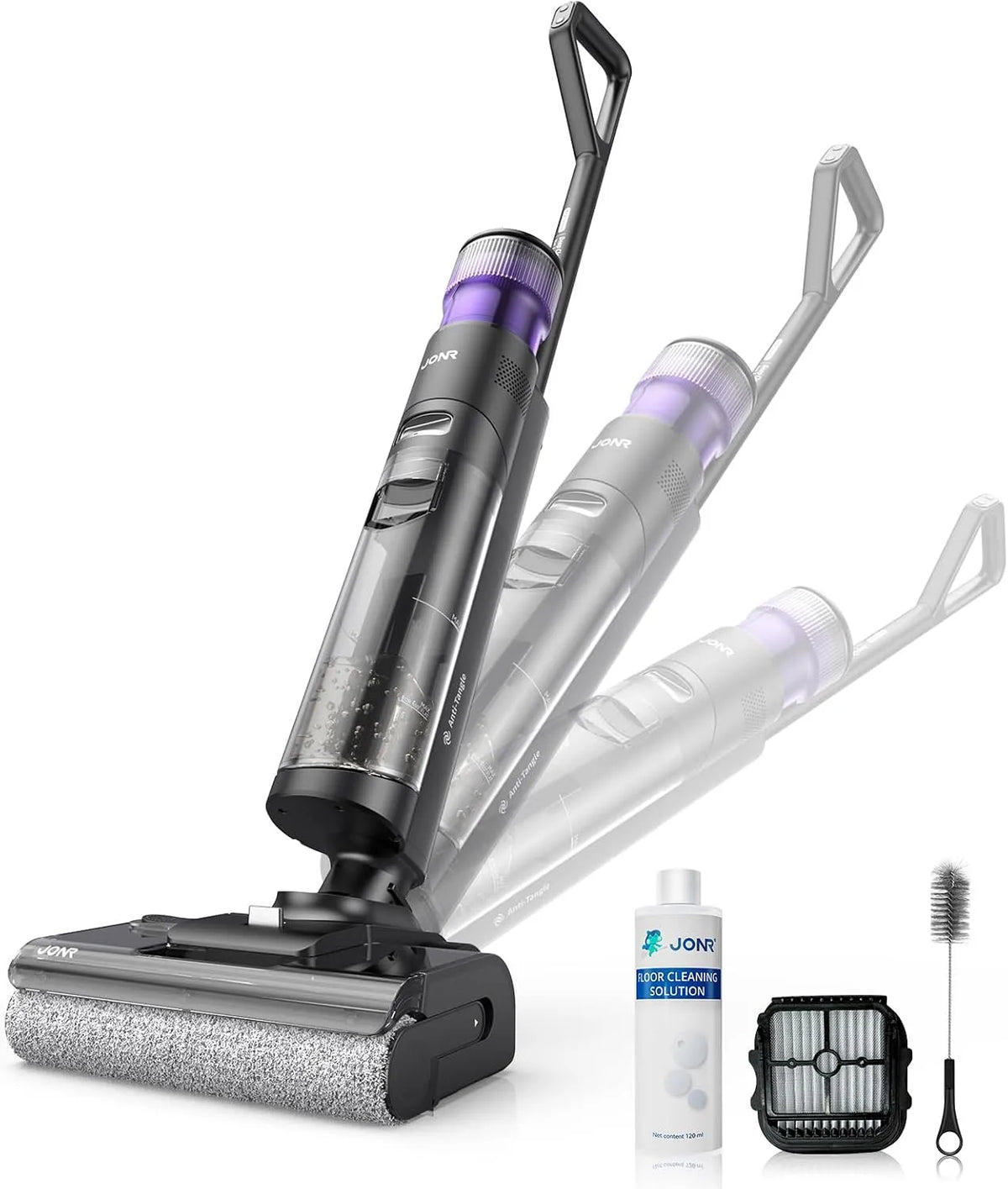 Aspirateur ED 12 17000 4000 JONR Pro Max, JONR Pro Max Laveur Sans Fil, 4000 mAh, Design Plat 180°, Pa Puissance d'Aspiration, Version Améliorée, LCD
